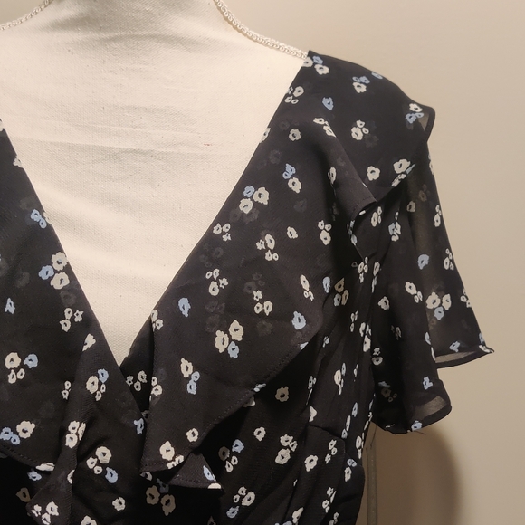 Lane Bryant Flutter-Sleve Ruffle Midi Dress - Picture 7 of 8